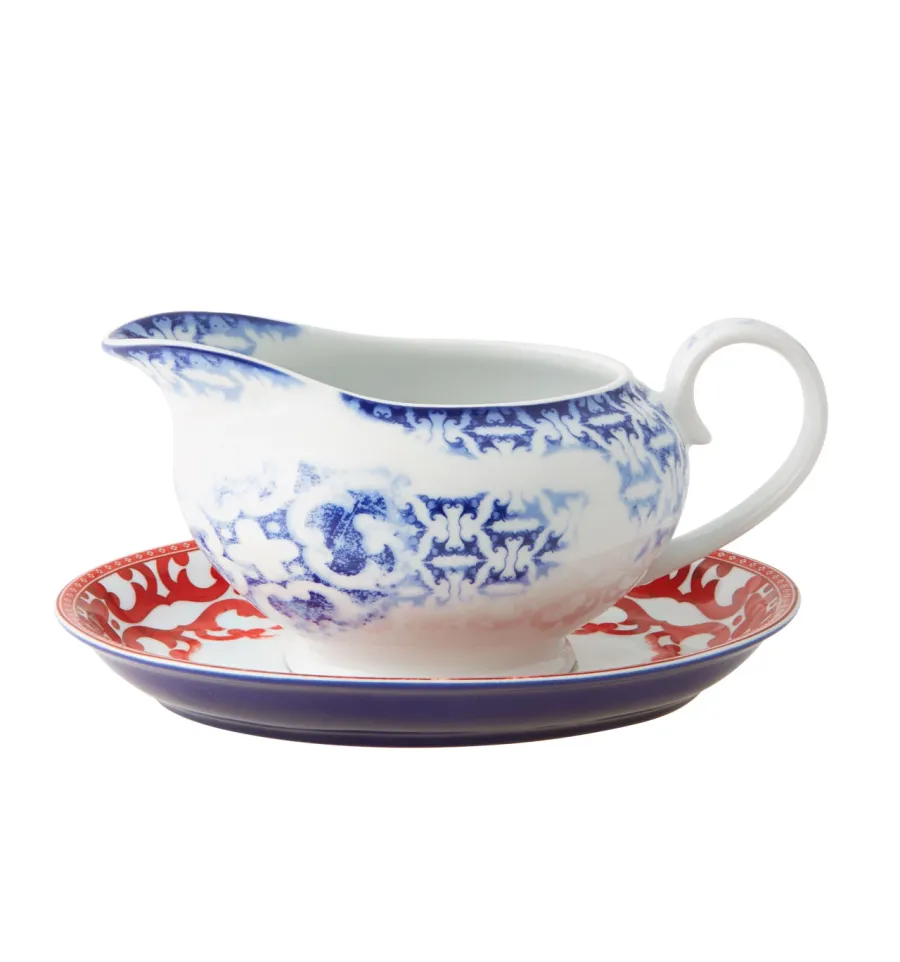 obrazek 1 Porcelanowa sosjerka Timeless z czerwono-granatowym motywem - Vista Alegre
