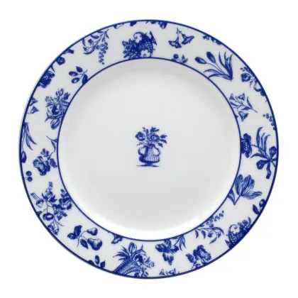 Zdjęcie Stylowy porcelanowy talerz na chleb i masło z kolekcji Chintz Azul utrzymanej w kolorach błękitu - Vista Alegre