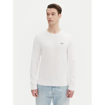Zdjęcie Aeronautica Militare Sweter 251MA1502L506 Biały Regular Fit