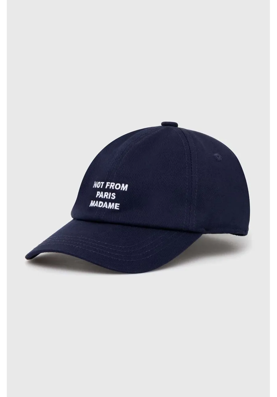 obrazek 1 Drôle de Monsieur czapka z daszkiem bawełniana La Casquette Slogan kolor granatowy z aplikacją PERM-CP151-CO138-NY