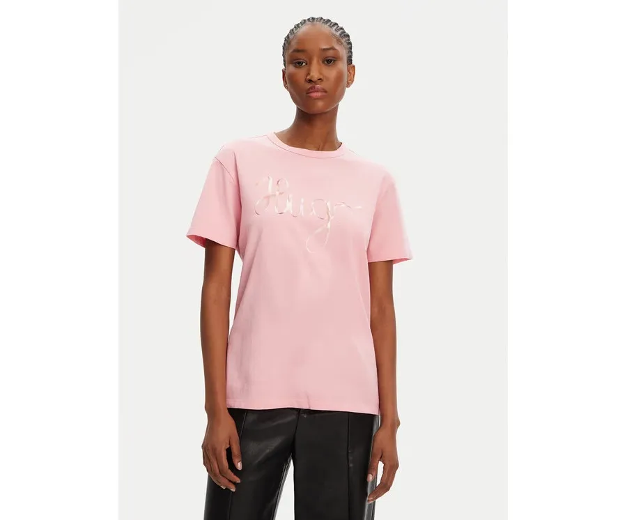 obrazek 1 HUGO T-Shirt Damacia_5 50544868 Różowy Regular Fit