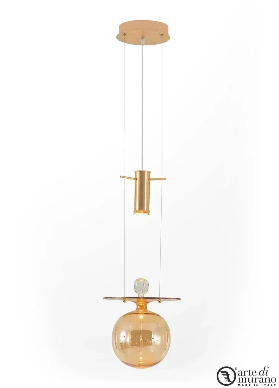 obrazek 1 Lampa wiszącaTara Murano Glass na jedną żarówkę ze szkła Murano