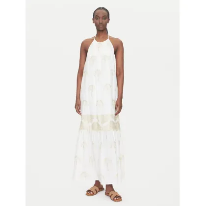 Zdjęcie Simona Corsellini Sukienka letnia P25CPAB02601 Biały Relaxed Fit