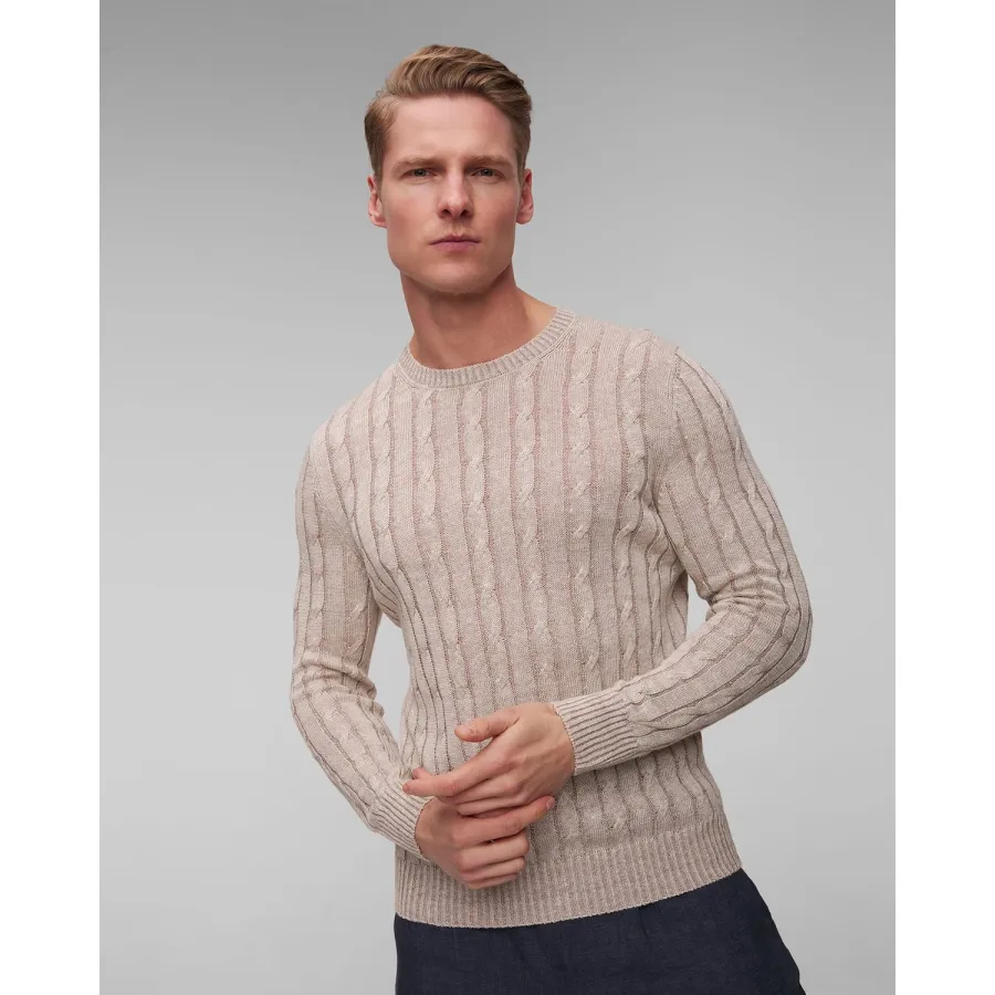 obrazek 1 Sweter Lniany Męski Gran Sasso