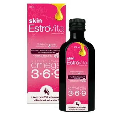 Zdjęcie Estrovita Skin Sakura, Kwasy omega-3-6-9, Płyn 250 ml