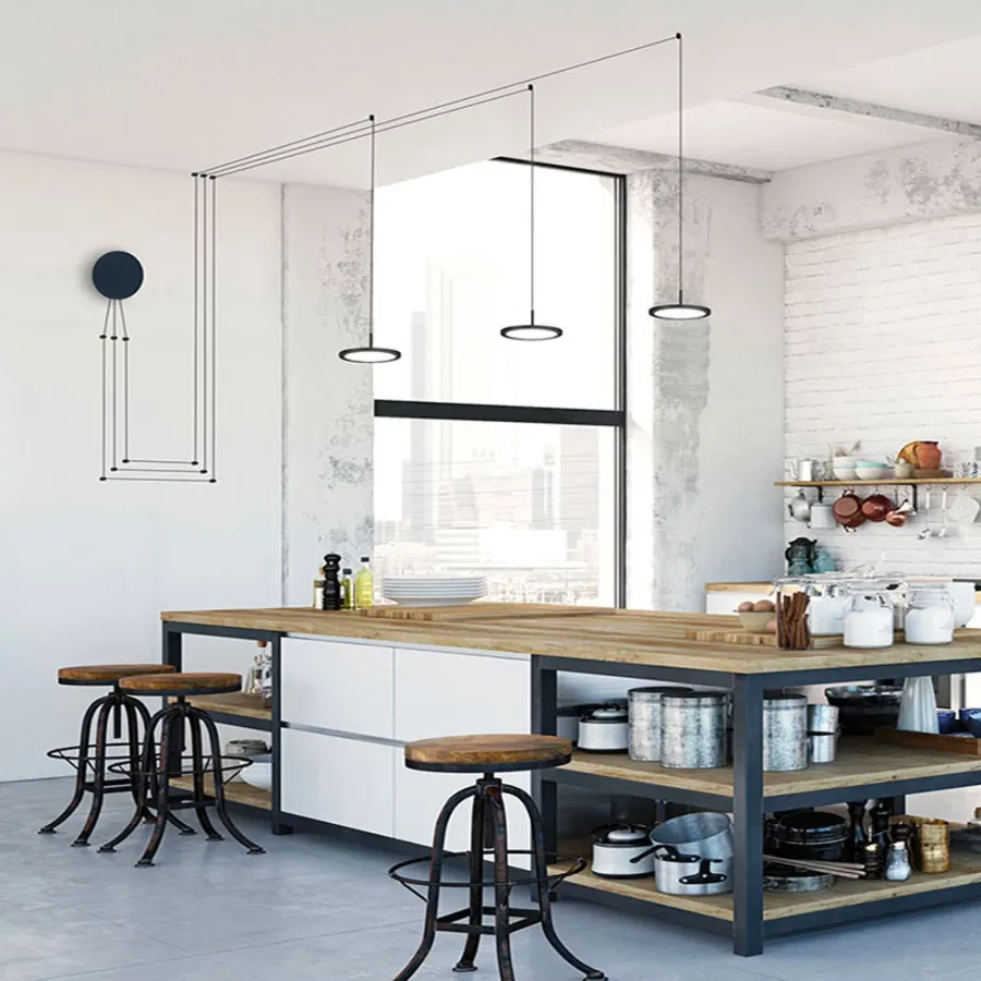 obrazek 1 Oryginalna lampa wisząca z aluminium, stali i akrylu