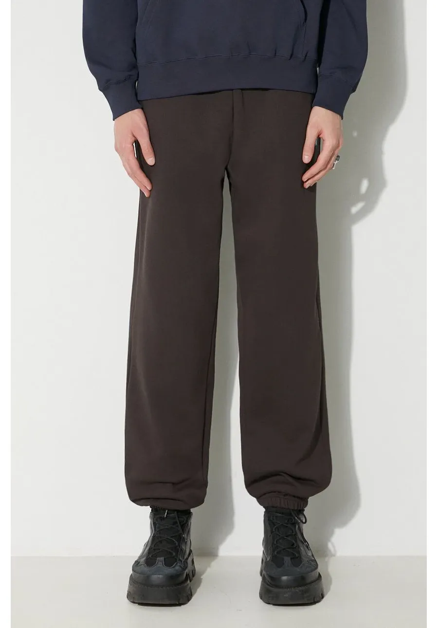 obrazek 1 Wood Wood spodnie dresowe bawełniane Cal Joggers kolor brązowy gładkie 10275000.2424