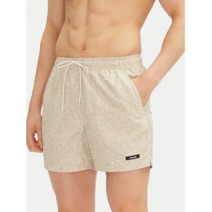 Zdjęcie Calvin Klein Swimwear Szorty kąpielowe KM0KM01120 Beżowy Regular Fit