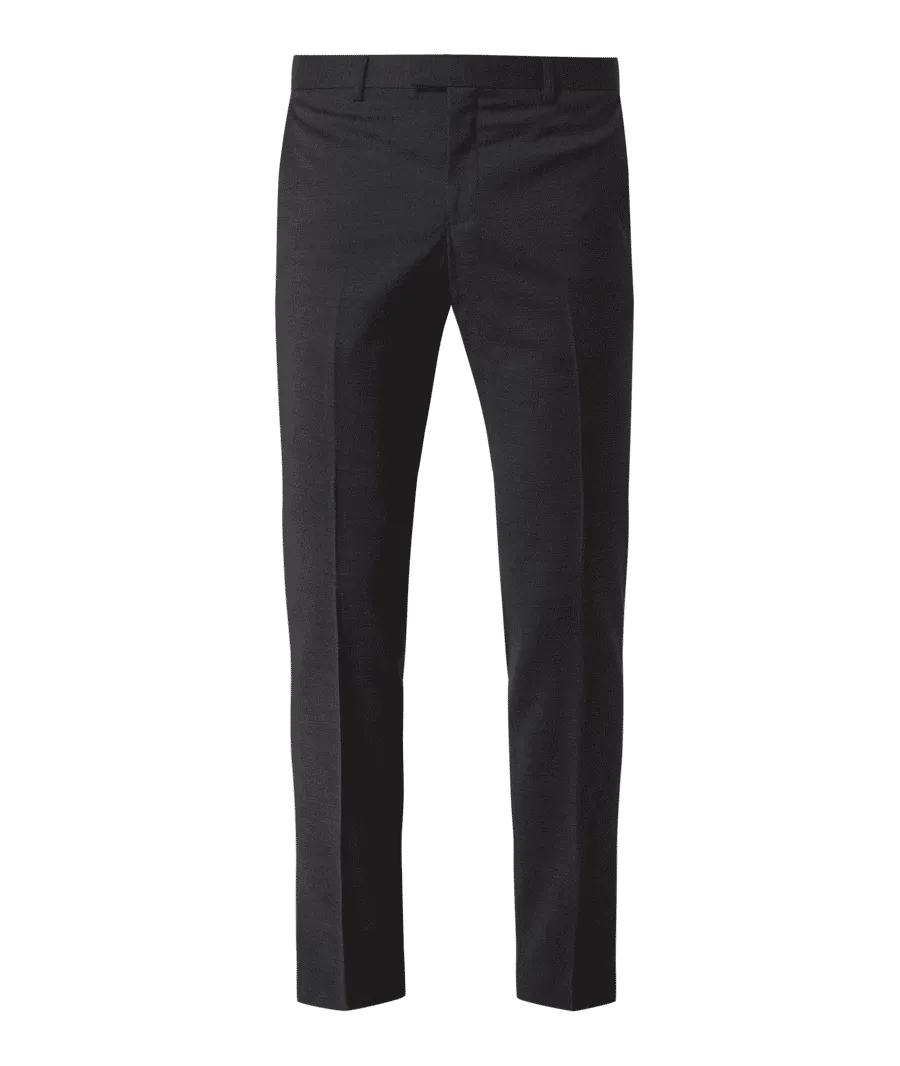 obrazek 1 Spodnie do garnituru o kroju slim fit z dodatkiem streczu model ‘Las’