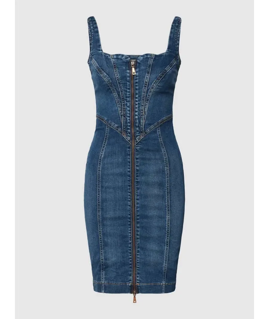 obrazek 1 Sukienka jeansowa z zamkiem błyskawicznym model ‘LILAMOR’