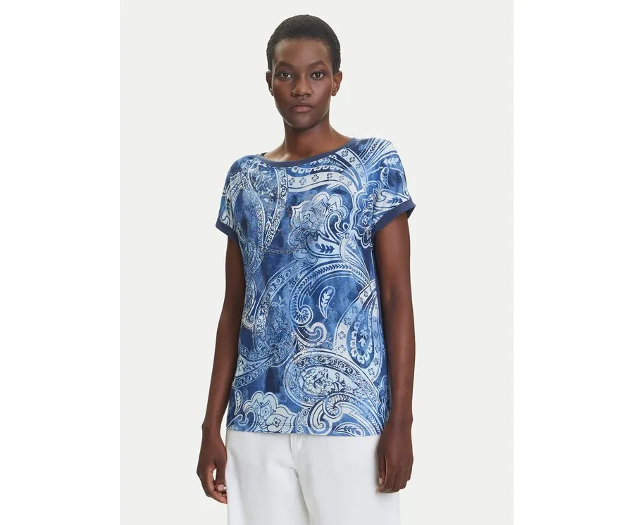 obrazek 1 Olsen T-Shirt 11105117 Niebieski Regular Fit