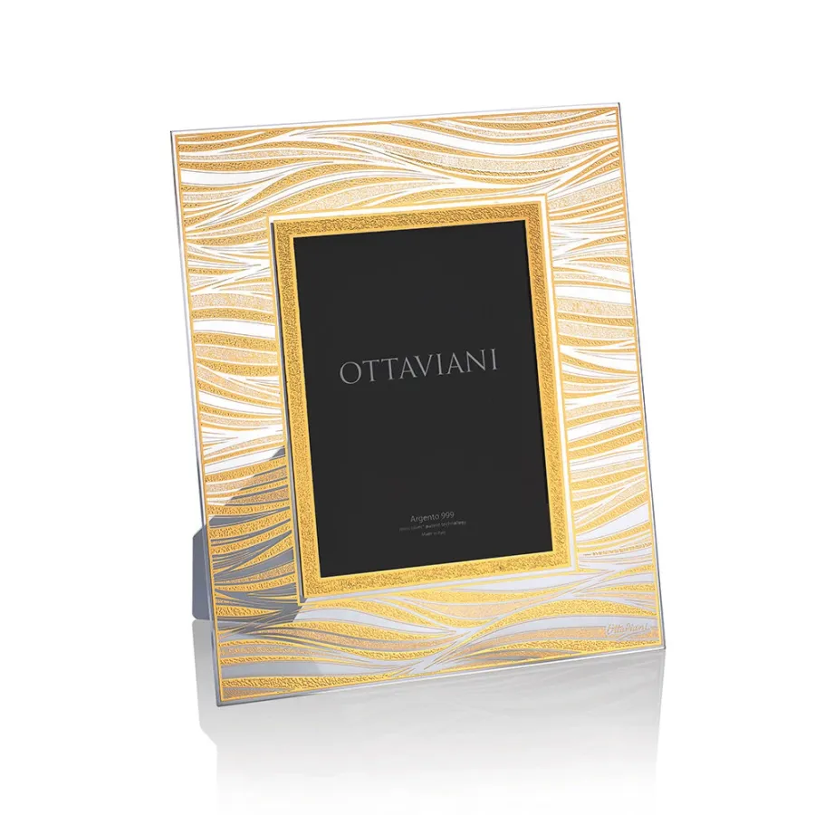 obrazek 1 Elegancka kryształowa ramka na fotografie „Morze życia” w kolorze złota