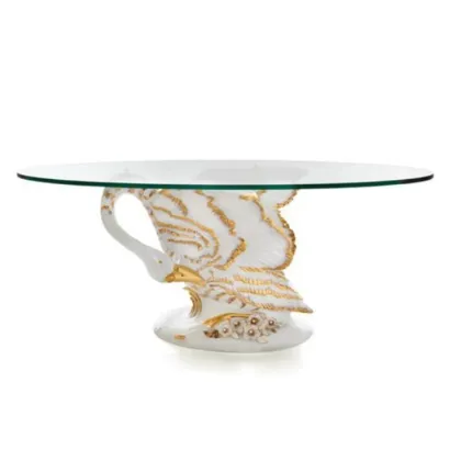 Zdjęcie Barokowy stolik z podstawą w kształcie łabędzia wykonany z ceramiki - Ceramiche ML