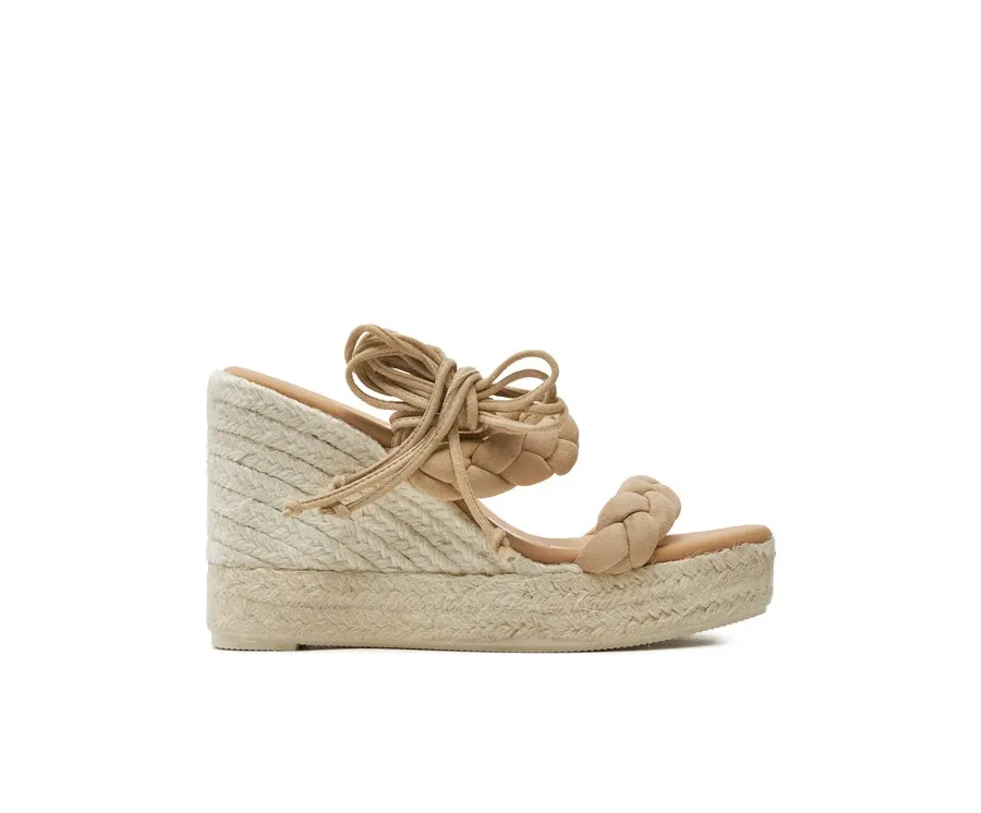 obrazek 1 Manebi Espadryle Hamptons Two Braided Bands Wedge Espadrilles M 1.1 WE Beżowy