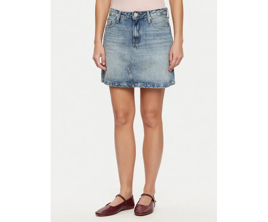 obrazek 1 Tommy Hilfiger Spódnica jeansowa WW0WW44334 Niebieski Regular Fit