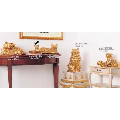 Picture Cat with collar and bowl - Valle d'oro Patchi