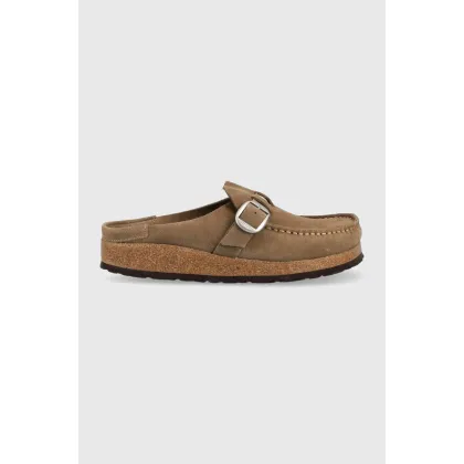 Zdjęcie Birkenstock klapki zamszowe Buckley damskie kolor beżowy 1019490