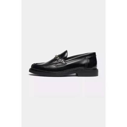 Zdjęcie Filling Pieces mokasyny skórzane Loafer Polido kolor czarny na płaskim obcasie 44233191847