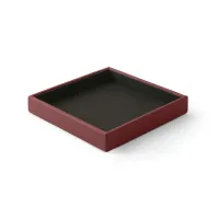 Zdjęcie Skórzana taca na małe przedmioty biurowe w kolorze burgundowym