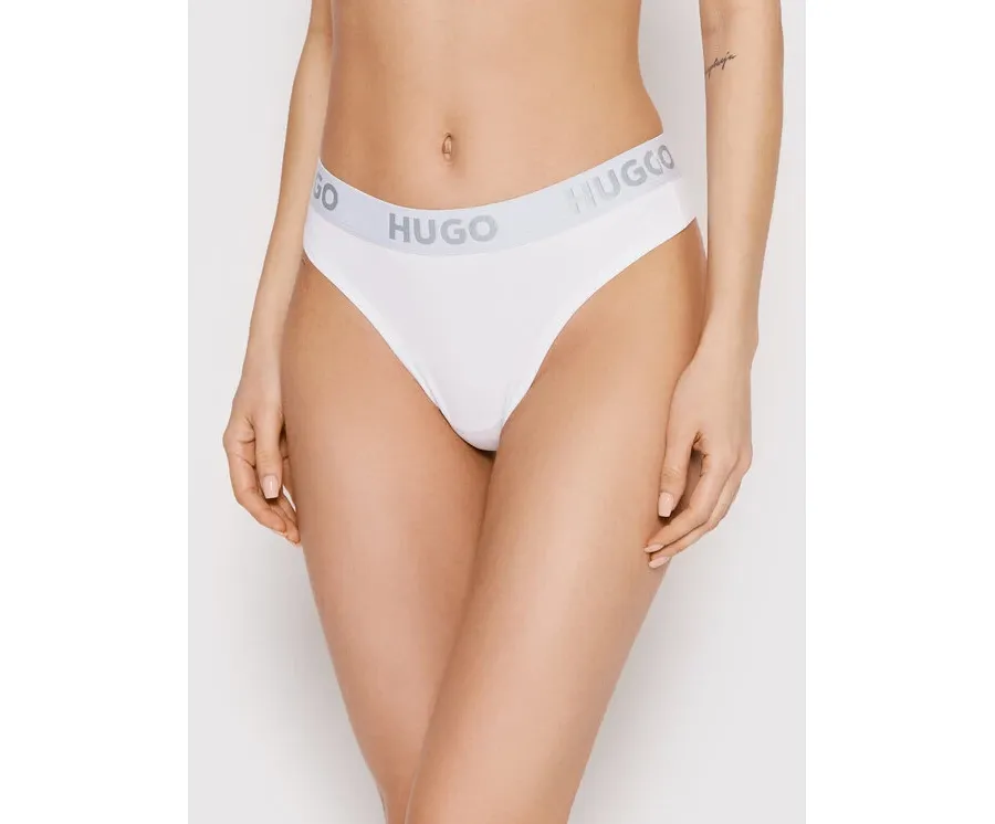 obrazek 1 Hugo Stringi Thong Sporty Logo 50469651 Biały HUGO