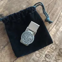 Picture Tin money clip decorated with a Celtic motif