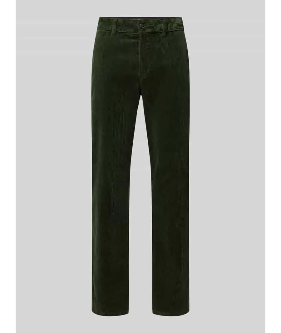 obrazek 1 Spodnie sztruksowe o kroju regular fit z bawełny ekologicznej