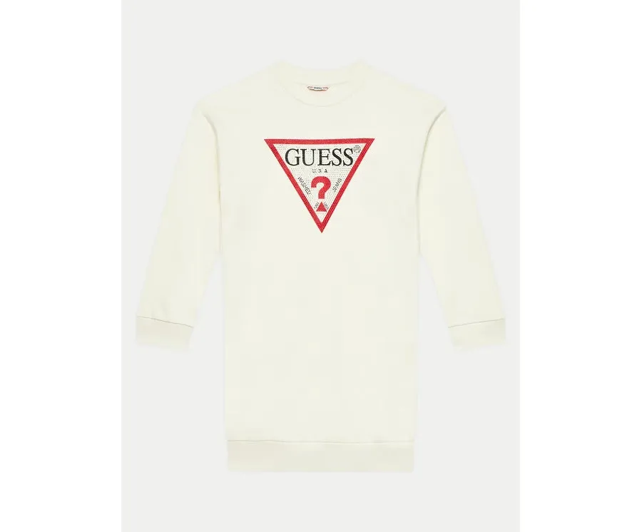 obrazek 1 Guess Sukienka codzienna J3YK20 KA6R3 Écru Regular Fit