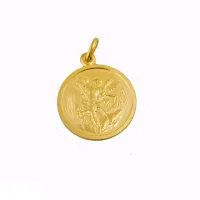 Picture St. Michael's satin medallion, struck with a polished edge, diameter 20 mm.