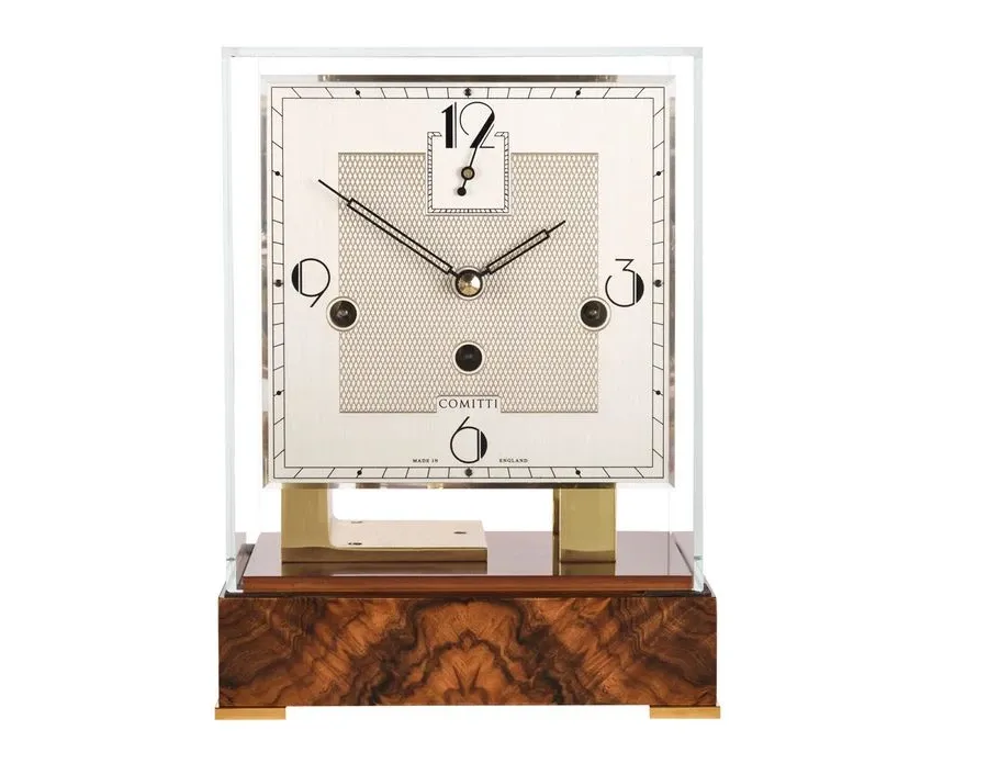 obrazek 1 Piękny zegar The Stratford Burr Walnut na stylowej podstawie