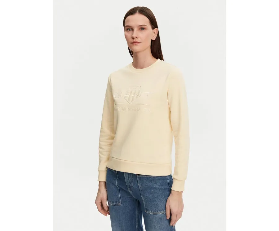 obrazek 1 Gant Bluza Tonal Archive Shield 4200663 Beżowy Regular Fit