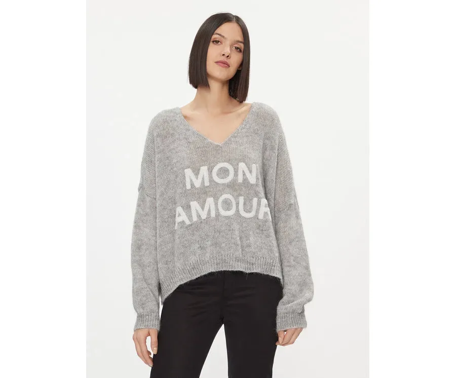 obrazek 1 Kontatto Sweter 3M1200 Szary Oversize