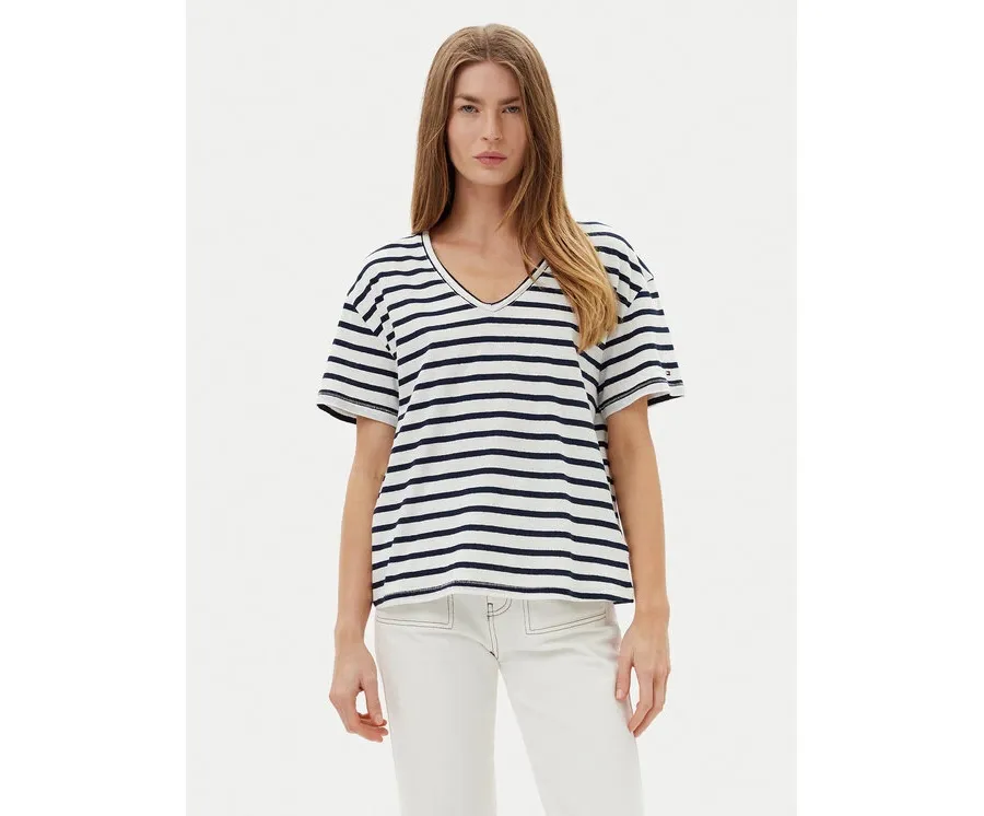 obrazek 1 Tommy Hilfiger T-Shirt WW0WW44551 Granatowy Regular Fit