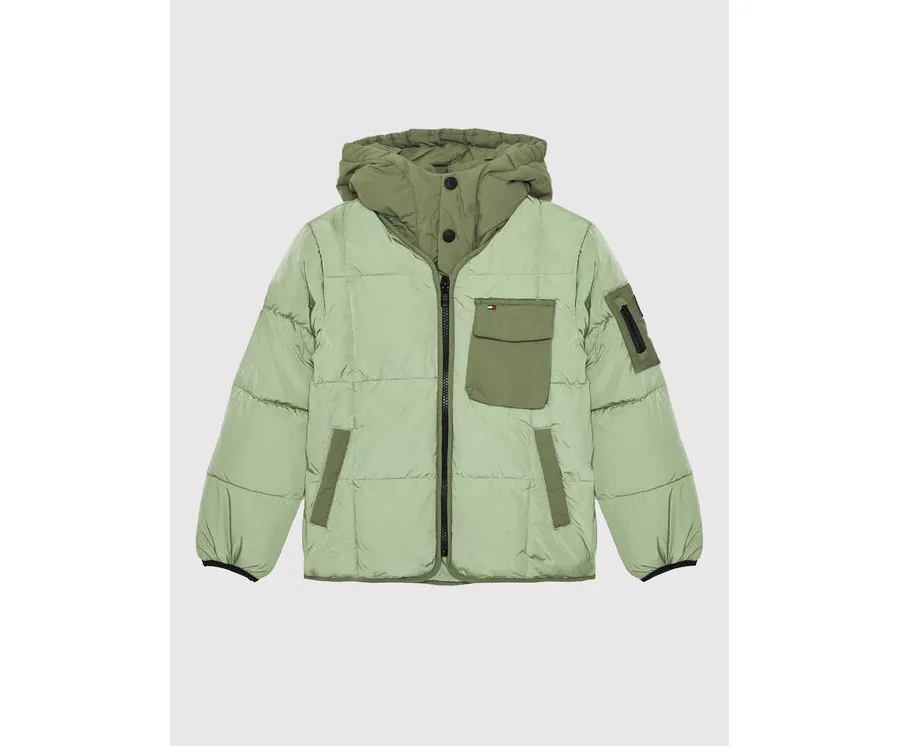 obrazek 1 Tommy Hilfiger Kurtka zimowa Detachable Hood KB0KB06669 D Zielony Regular Fit