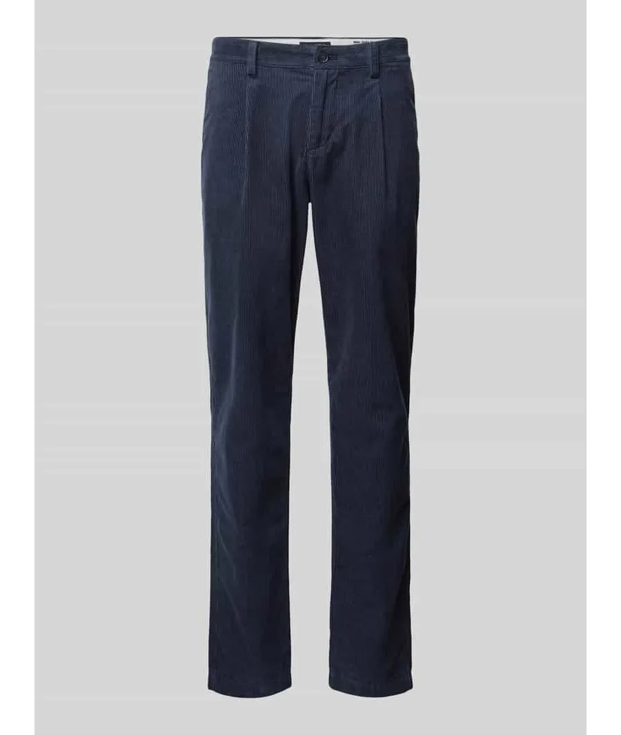 obrazek 1 Spodnie sztruksowe o kroju tapered fit z czystej bawełny model ‘OSBY’