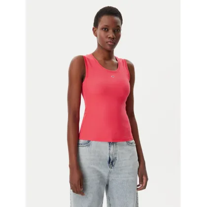 Zdjęcie Tommy Jeans Top Essential DW0DW20673 Różowy Slim Fit