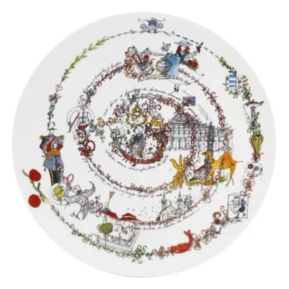 Zdjęcie Luksusowy porcelanowy malowany talerz - Vista Alegre