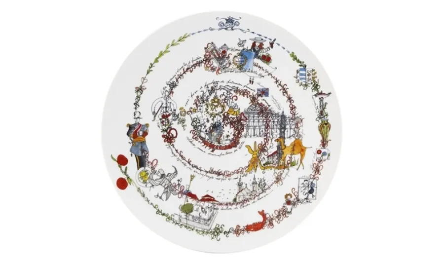 obrazek 1 Luksusowy porcelanowy malowany talerz - Vista Alegre