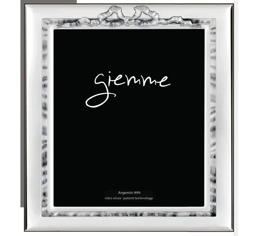 picture 1 Silver photo frame 13x18 cm decorated with a ribbon motif
