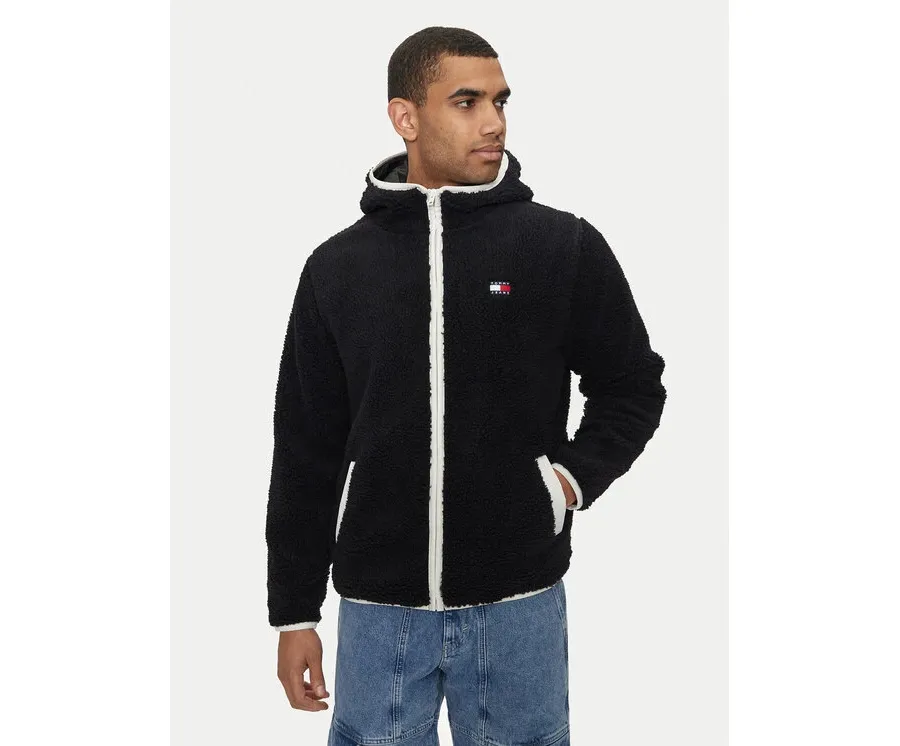 obrazek 1 Tommy Jeans Kurtka przejściowa Teddy DM0DM19224 Czarny Regular Fit