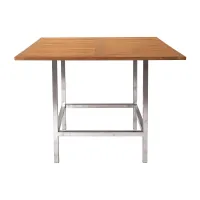 Zdjęcie Kwadratowy stolik barowy Teak-Berbeda o minimalistycznej formie