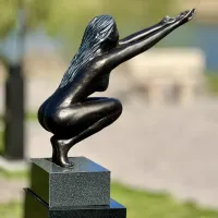 Picture Stylish garden sculpture depicting a woman
