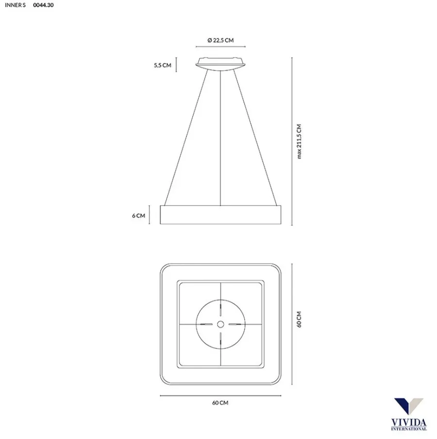 obrazek 3 Wykonana przez włoskiego producenta - lampa wisząca INNER S 60