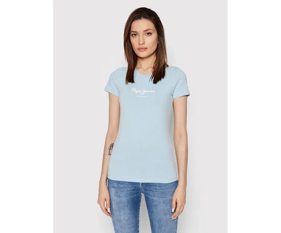 obrazek 1 Pepe Jeans T-Shirt New Virgina PL505202 Niebieski Slim Fit