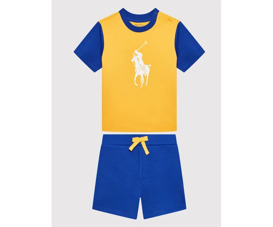 obrazek 1 Polo Ralph Lauren Komplet t-shirt i szorty sportowe 320870789001 Kolorowy Regular Fit