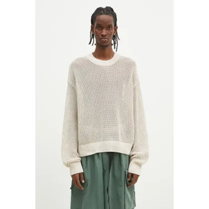 Zdjęcie Represent sweter bawełniany Open Gauge Knit Sweater męski kolor beżowy MLM3821.26