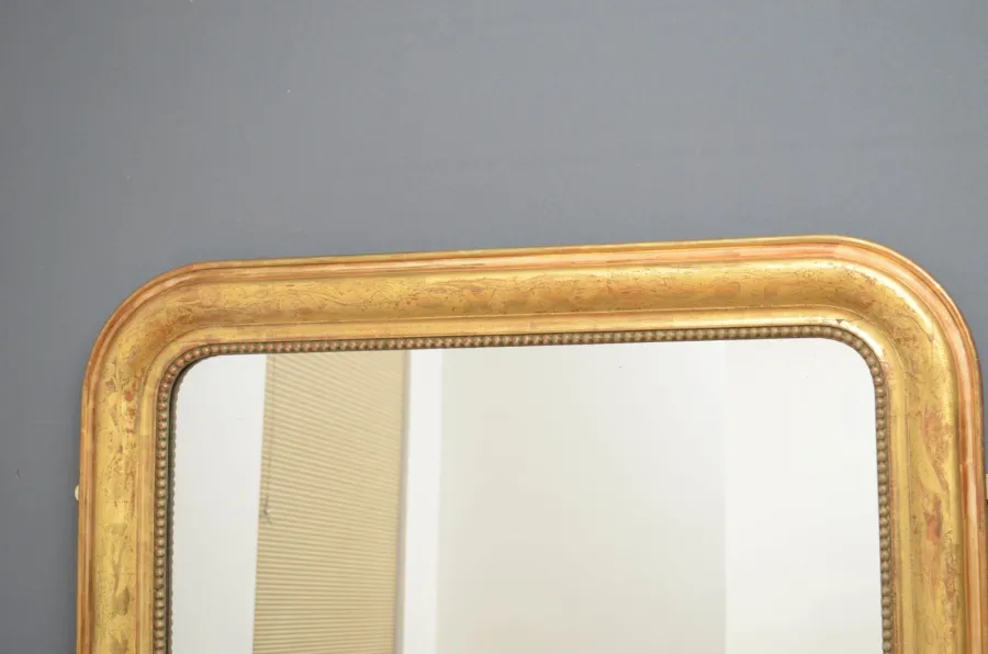 obrazek 8 Atrakcyjne pozłacane XIX-wieczne lustro Giltwood