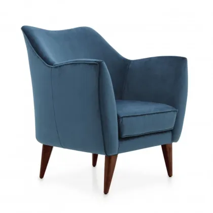 Zdjęcie Niebieski designerski fotel w stylu nowoczesnym - Sevnsedie