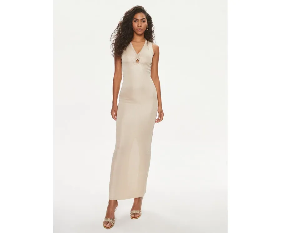 obrazek 1 Guess Sukienka dzianinowa 4GGK90 5783Z Beżowy Bodycon Fit