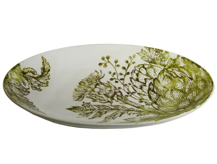obrazek 1 Ceramiczny okrągły zielony talerz - Virginia Casa