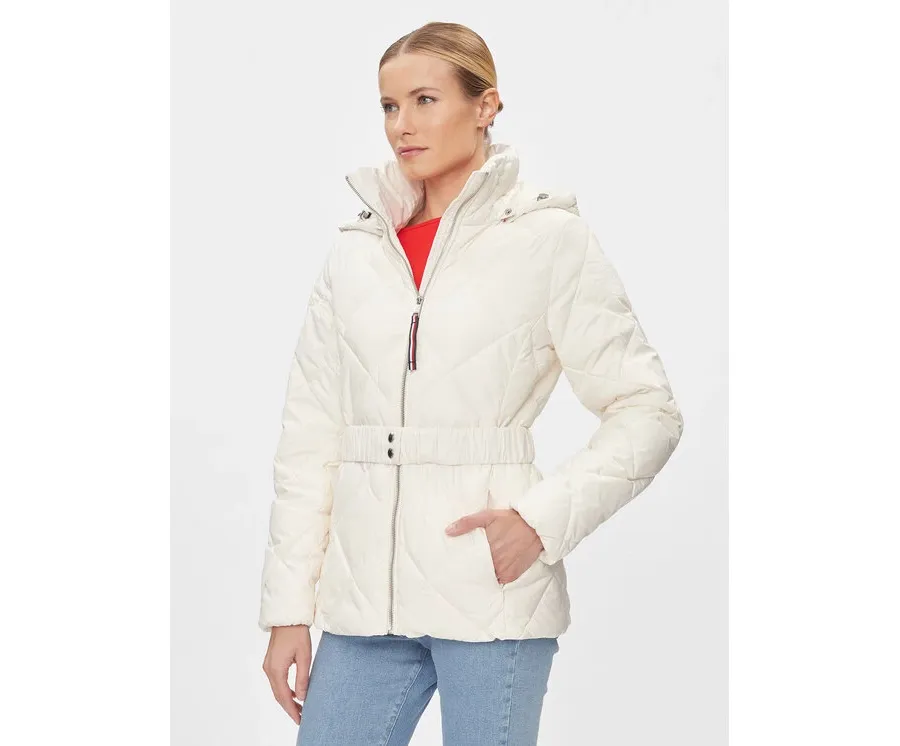 obrazek 1 Tommy Hilfiger Kurtka zimowa WW0WW40327 Écru Regular Fit